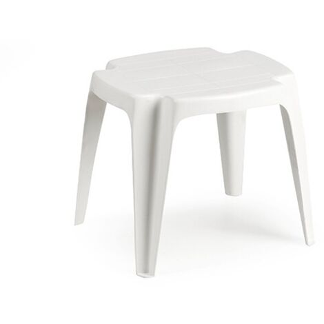 Tavolo basso solido sgabello bianco