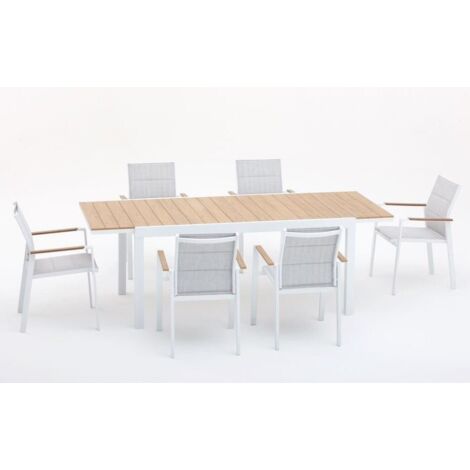 TAVOLO BEVERLY Bianco Allungabile misura 164/225x90 cm alluminio