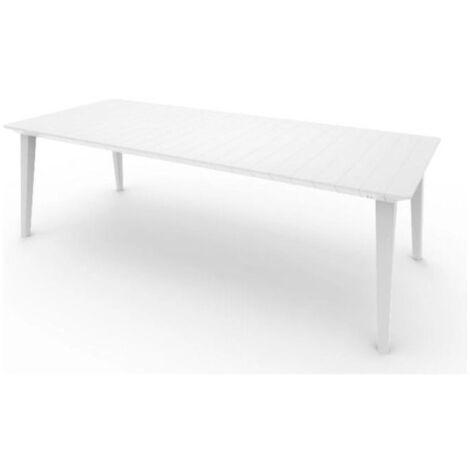 Tavolo bianco da giardino allungabile in resina
