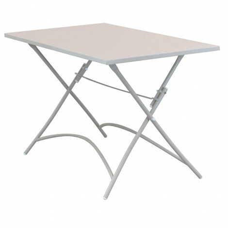 Tavolo Bristol 110x70x72 h cm in Acciaio Tortora