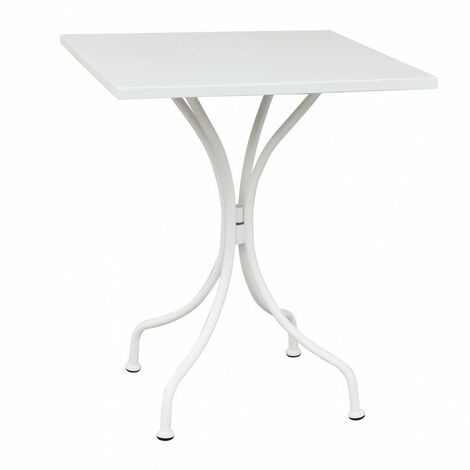 Tavolo Bristol 60x60x72 h cm in Acciaio Bianco