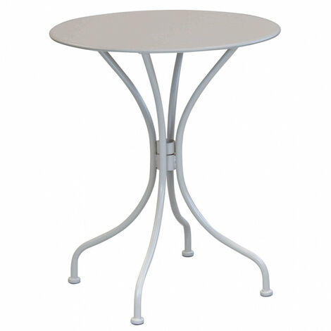 Tavolo Bristol Ø60x71h cm in Acciaio Tortora