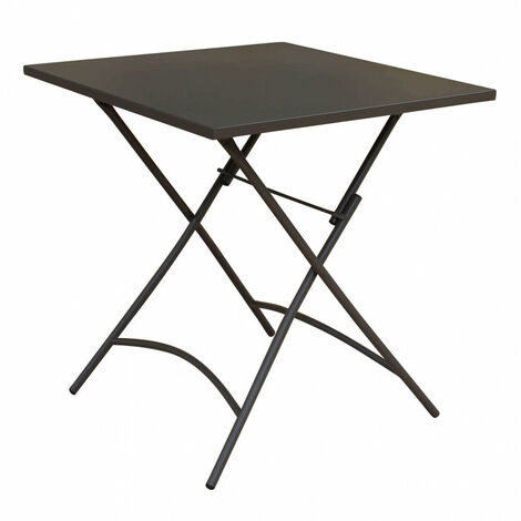 Tavolo Bristol 70x70x72 h cm in Acciaio Taupe Scuro