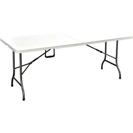 TAVOLO CATERING DOMUS - HDPE BIANCO/ACCIAIO CM 180X75 H.CM 74 - 1 pezzo