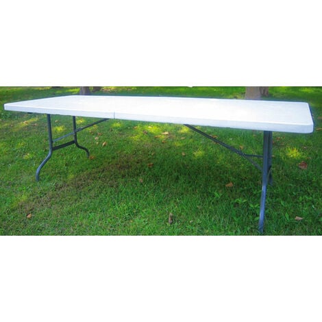 Tavolo Catering Rettangolare Pieghevole 240x85,5x75cm Morel Bianco