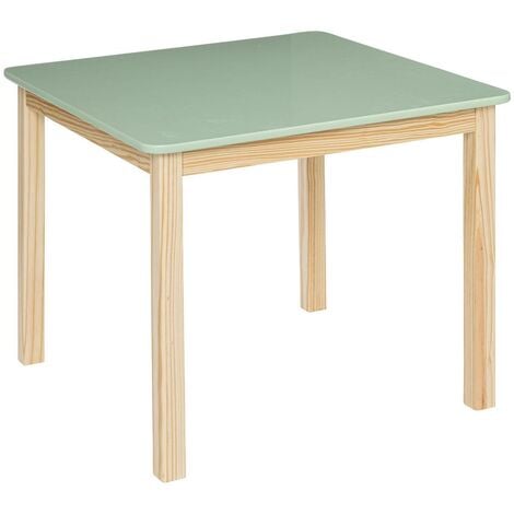 Tavolo classic in pino e legno 60x60cm verde - Atmosphera créateur d'intérieur