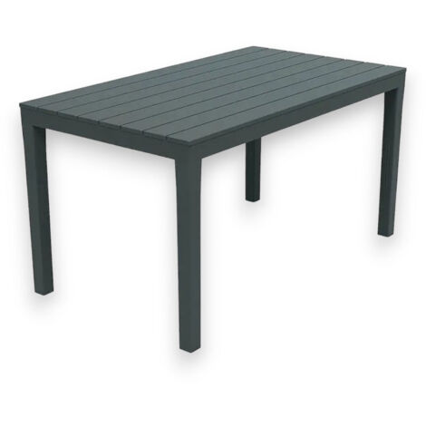 Tavolo componibile rettangolare interno ed esterno 138x80xH72 cm -  Nero