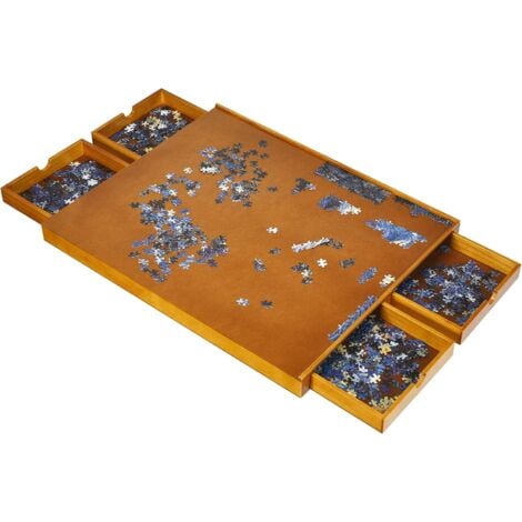 Tavolo puzzle in legno per adulti e bambini, tavolo puzzle