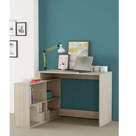 TAVOLO CON SCAFFALI KAPPA - Rovere