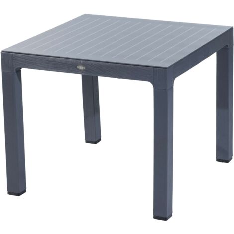 Tavolo Con Vetro Regnum Cm 90X90X75H Antracite