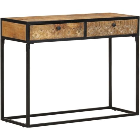 Tavolo Consolle 100x35x75 cm in Legno Massello di Mango vidaXL