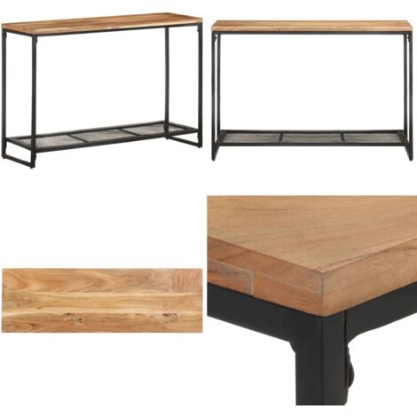 Tavolo Consolle 110x35x75 cm in Legno Massello di Acacia - Tavolino da ingresso in acacia - Tavolo in legno massello