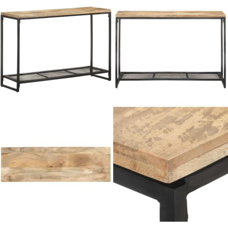 Tavolo Consolle 110x35x75 cm in Legno Massello di Mango - Tavolino da ingresso in legno massello - Tavolo in legno massello