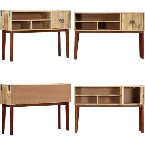 Tavolo Consolle 115x30x76 cm in Legno Massello di Mango Grezzo - Tavolo in legno grezzo - Tavolo in legno massello