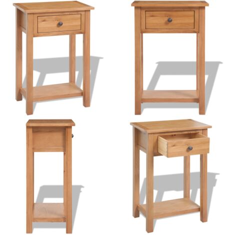 Tavolo Consolle 50x32x75 cm in Massello di Rovere - Tavolo in legno - Tavolo in quercia