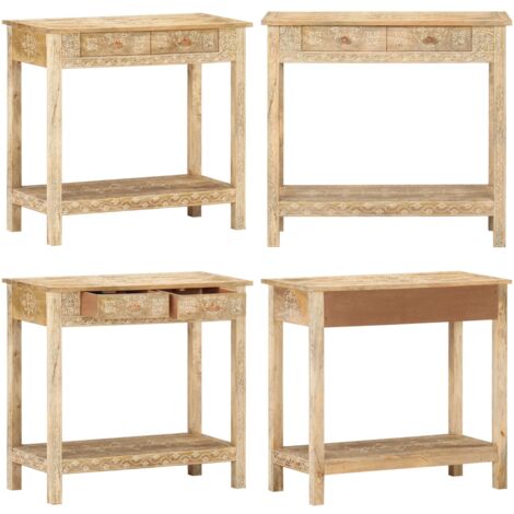 Tavolo Consolle 80x35x74 cm in Legno Massello di Mango - Tavolo in legno massello - Tavolo in mango