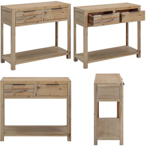Tavolo Consolle 82x33x73 cm in Legno Massello di Acacia - Tavolo in legno - Tavolo in acacia