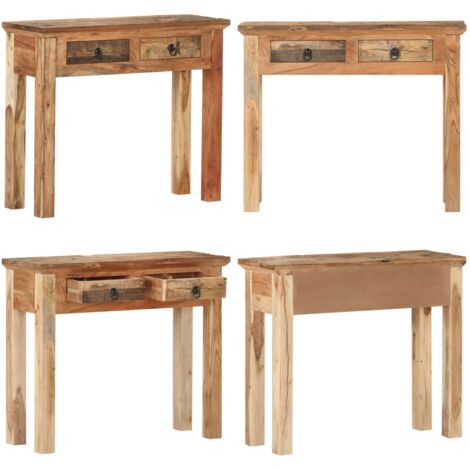 Tavolo Consolle 90,5x30x75cm in Legno di Acacia e di Recupero - Tavolo da ingresso in legno - Legno di acacia