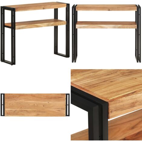 Tavolo Consolle 90x30x75 cm in Legno Massello di Acacia - Tavolo in legno massello - Credenza in acacia