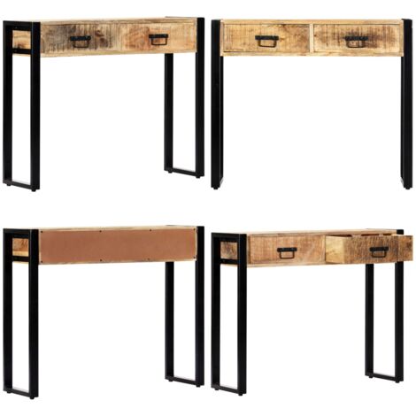 Tavolo Consolle 90x30x75 cm in Legno Massello di Mango - Tavolo in legno massello - Tavolo da sala in legno