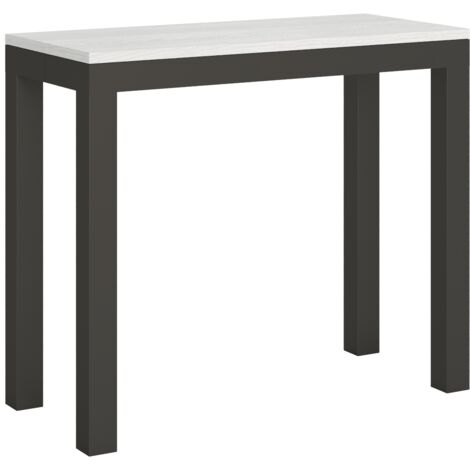 Tavolo consolle "Caserta" allungabile in legno per sala da pranzo -Allungabile fino a 300 cm / Evolution / Bianco Frassino