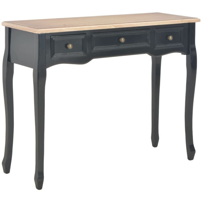 Vidaxl - 280046 Dressing Console Table with 3 Drawers Black