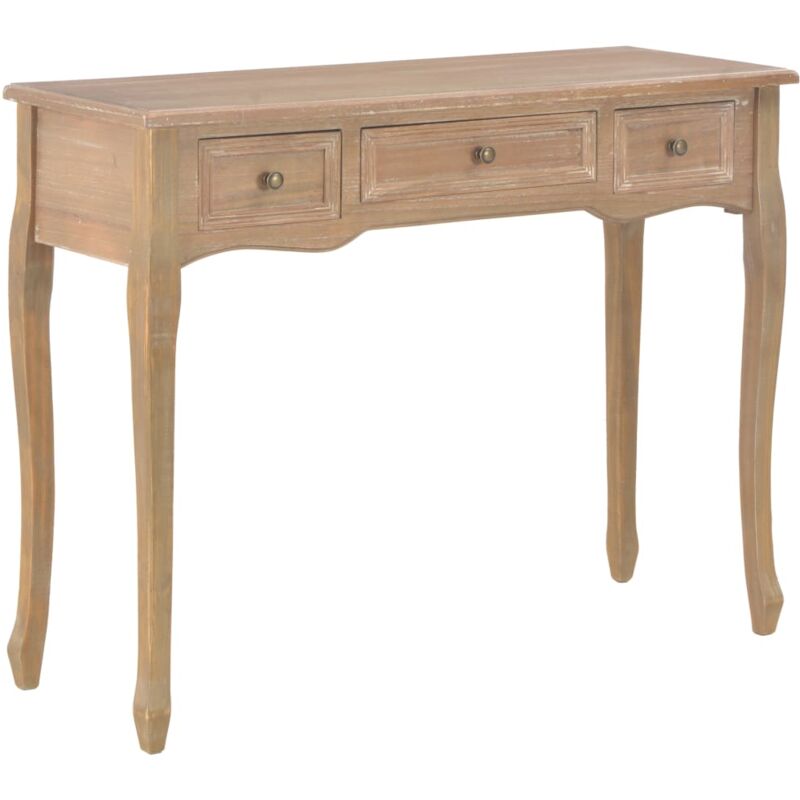 Dressing Console Table with 3 Drawers Brown Vidaxl 5519