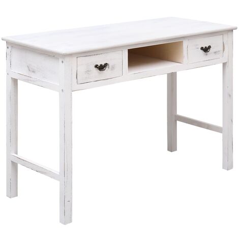 EASYCOMFORT Tavolo Consolle in Legno, Consolle da Ingresso o Salotto con Design  Moderno, Bianco e Oro, 80x30x80.5cm