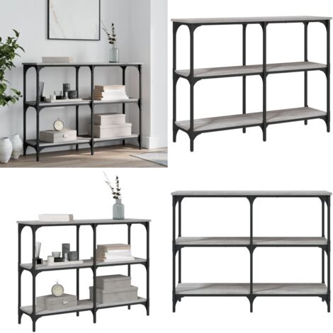 Tavolo Consolle Grigio Sonoma 100x29x75 cm in Legno Multistrato - Tavolino da ingresso - Tavolo da soggiorno