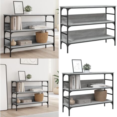 Tavolo Consolle Grigio Sonoma 100x32x75 cm in Legno Multistrato - Tavolino da ingresso - Tavolo da soggiorno