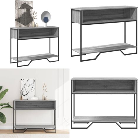 Tavolo Consolle Grigio Sonoma 100x35x74,5 cm in Truciolato - Tavolo in truciolato - Tavolo da ingresso