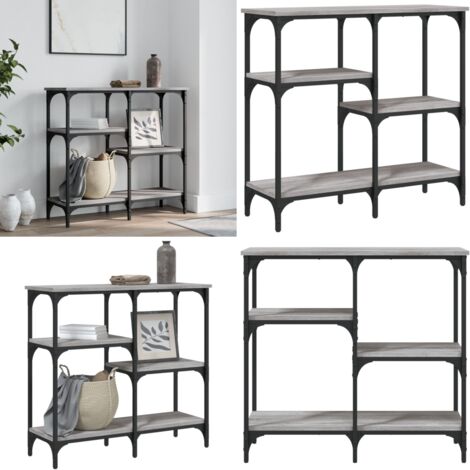 Tavolo Consolle Grigio Sonoma 80x29x75 cm in Legno Multistrato - Tavolino da ingresso - Tavolo da soggiorno