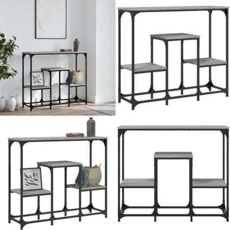 Tavolo Consolle Grigio Sonoma 89,5x28x76cm in Legno Multistrato - Tavolino da salotto - Tavolo in legno multistrato