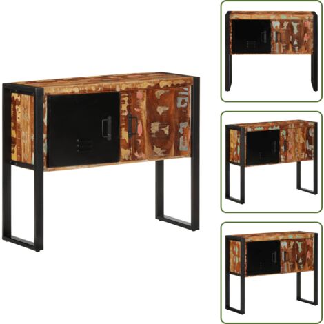 Tavolo consolle in legno teak - vidaXL Tavolo Consolle Multicolore 90x35x75 cm Legno Massello Recupero - Tavolo consolle in legno di mango