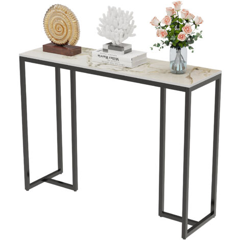 Tavolo Consolle Ingresso Marmo Moderno Tavolo Consolle Salvaspazio 100cm Bianco smeraldo freddo