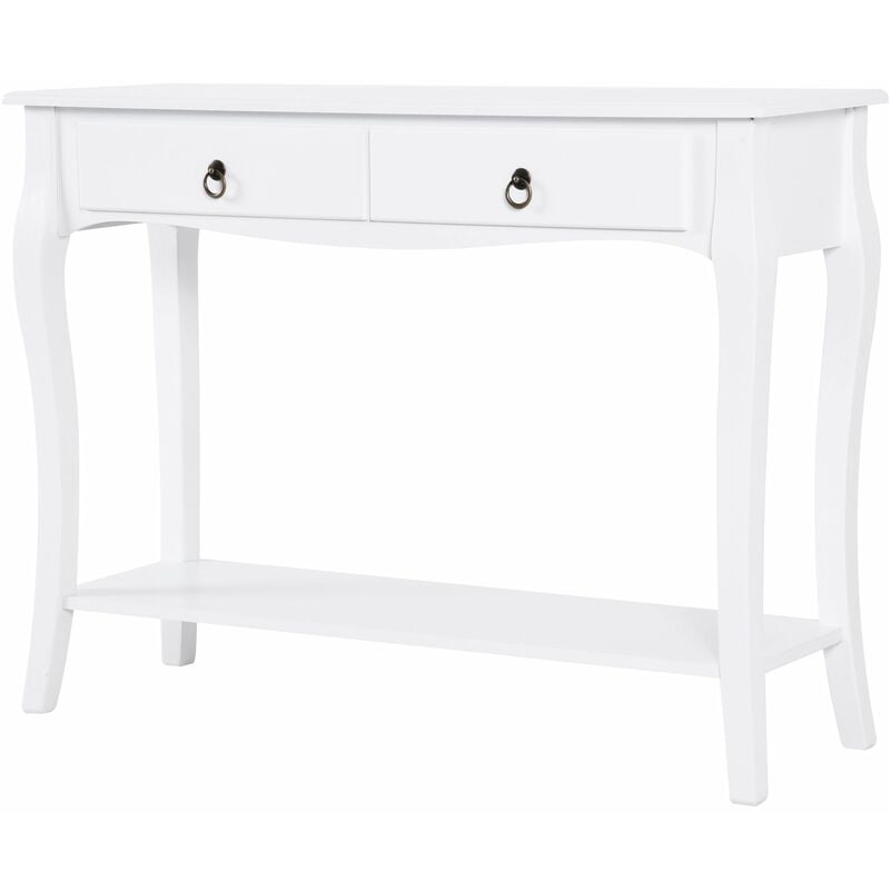 Benzoni - Tavolo Consolle per Ingresso Bianco Opaco 100x33x76 cm