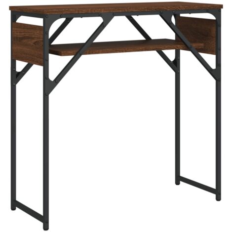 Tavolo Consolle Ripiano Rovere Marrone 75x30x75cm Multistrato vidaXL