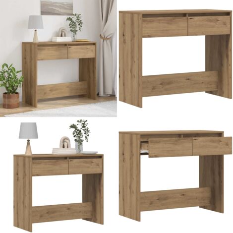 Tavolo Consolle Rovere Artigianale 89x41x76,5cm in Truciolato - Tavolo in truciolato - Tavolo in legno