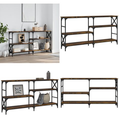 Tavolo Consolle Rovere Fumo 150x29x76,5 cm in Legno Multistrato - Tavolo da ingresso - Tavolo da soggiorno