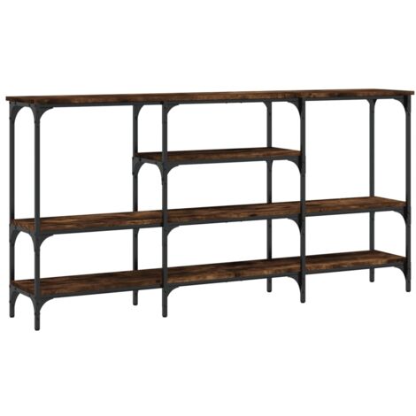 Tavolo Consolle Rovere Fumo 160x29x80 cm in Legno Multistrato vidaXL