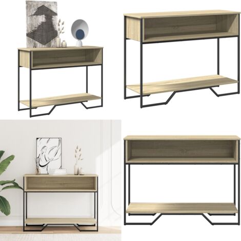 Tavolo Consolle Rovere Sonoma 100x35x74,5 cm in Truciolato - Tavolo in truciolato - Tavolo in legno multistrato