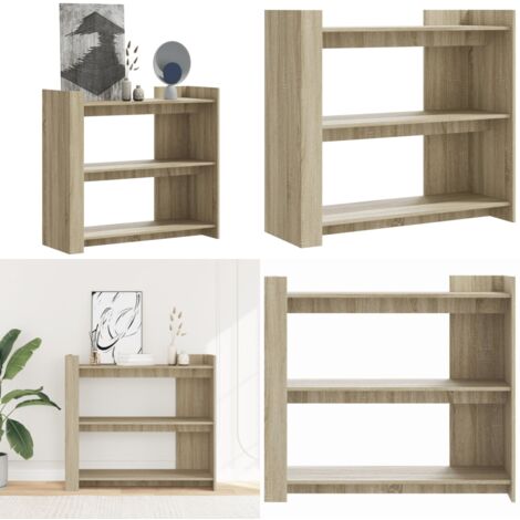 Tavolo Consolle Rovere Sonoma 100x35x90 cm in Legno Multistrato - Tavolo consolle Rovere Sonoma - Tavolo consolle in legno multistrato