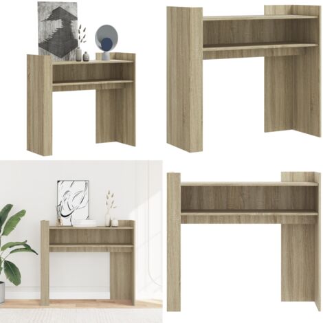Tavolo Consolle Rovere Sonoma 100x35x90 cm in Legno Multistrato - Tavolo in legno multistrato - Tavolo Rovere Sonoma