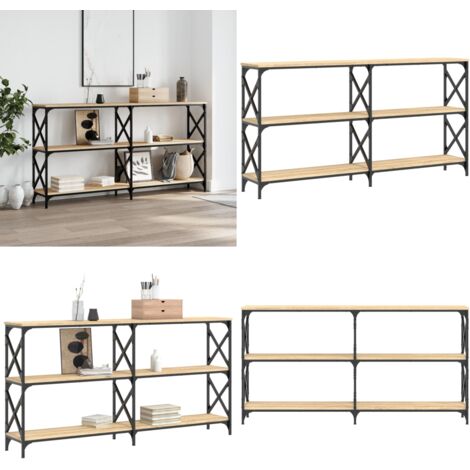 Tavolo Consolle Rovere Sonoma 156x28x80,5 cm Legno Multistrato - Tavolo da ingresso - Tavolo da soggiorno