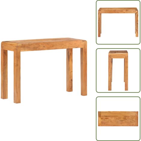 Tavolo consolle rustico - vidaXL Tavolo Consolle 110x40x76 cm Massello Acacia Finitura Ambra - Tavolo in acacia lucidato