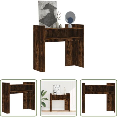 Tavolo consolle -  Tavolino Consolle Rovere Fumo 100x35x90 cm in Legno Multistrato