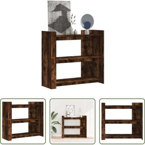 Tavolo consolle -  Tavolino Consolle Rovere Fumo 100x35x90 cm in Legno Multistrato