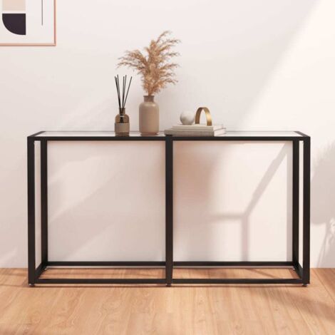Tavolo Consolle Trasparente 140x35x75,5 cm in Vetro Temperato vidaXL