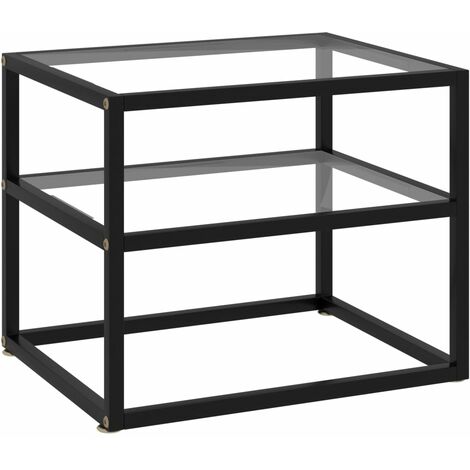 Tavolo Consolle Trasparente 50x40x40 cm in Vetro Temperato vidaXL