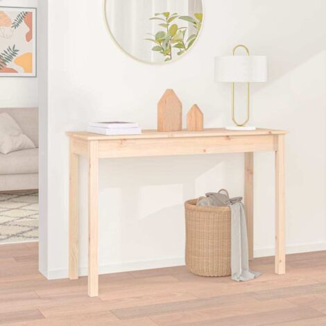 Tavolo Consolle,Tavolo Basso da Salotto, Tavolo 110x40x75 cm in Legno Massello di Pino -BVH29806